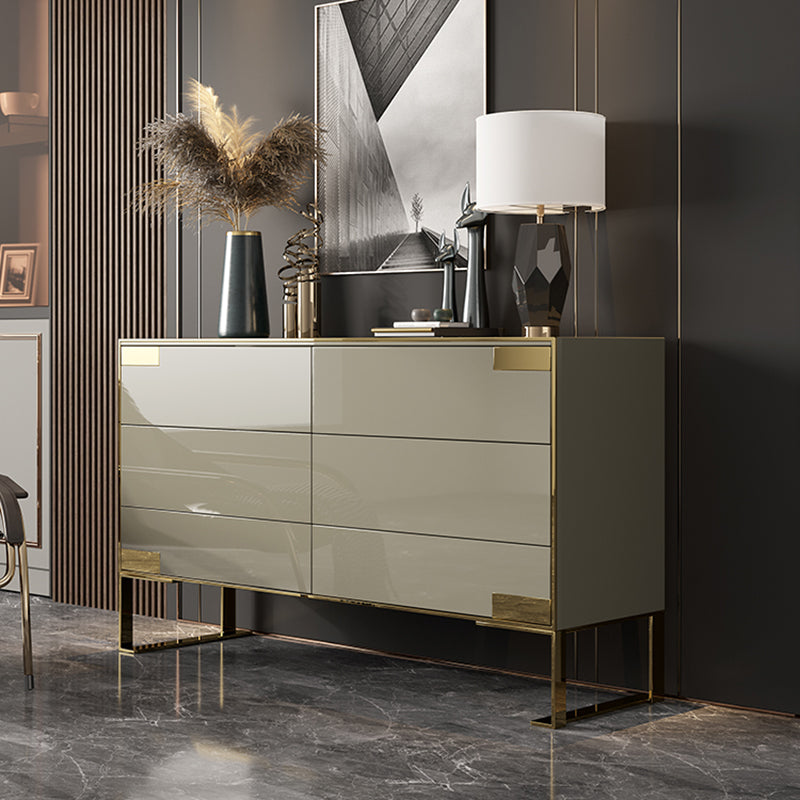 Wooden Storage Chest Dresser Classic Glam Dresser for Home Office