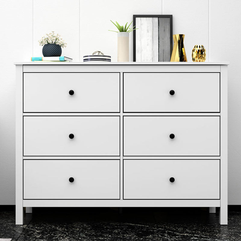 Wooden Storage Chest Dresser Classic Glam Chest with Drawers