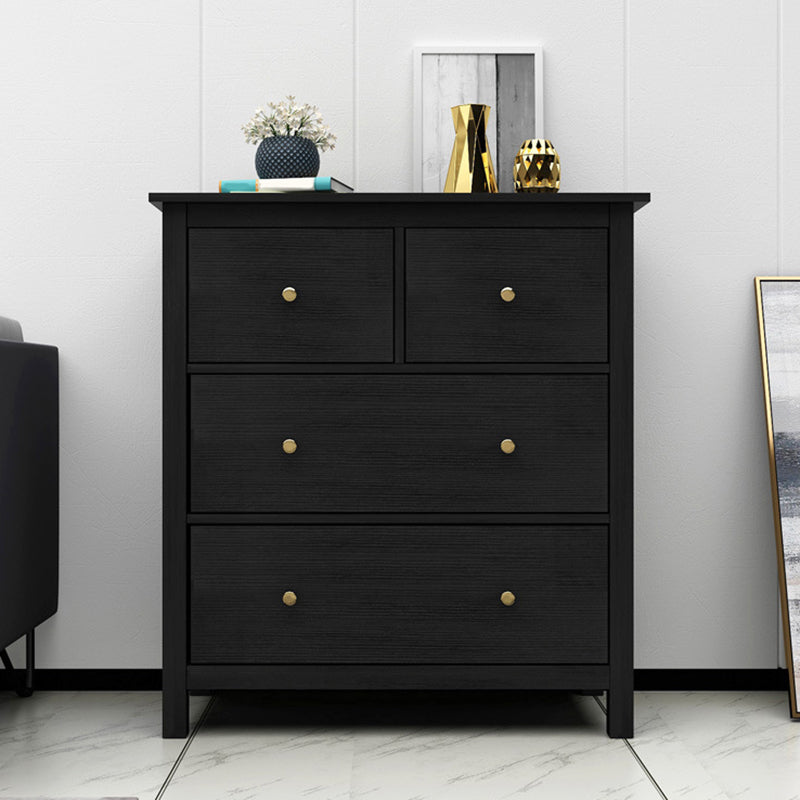 Wooden Storage Chest Dresser Classic Glam Chest with Drawers