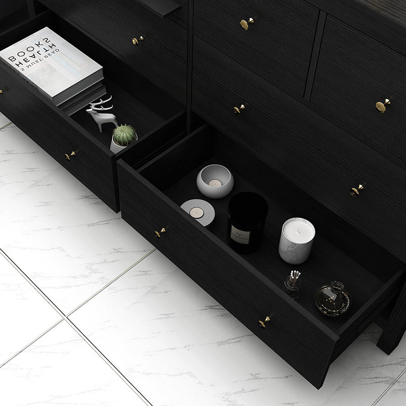 Wooden Storage Chest Dresser Classic Glam Chest with Drawers