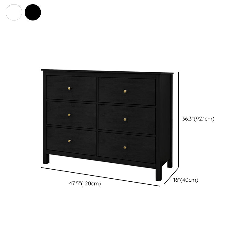 Wooden Storage Chest Dresser Classic Glam Chest with Drawers