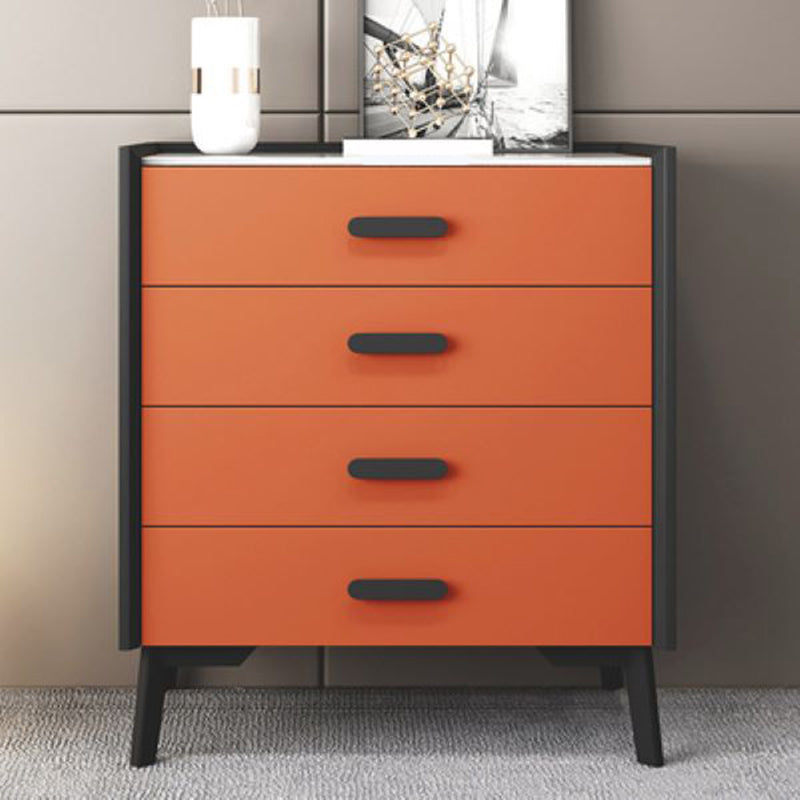 Contemporary Bedroom Stone Storage Chest Vertical Chest with Black Legs