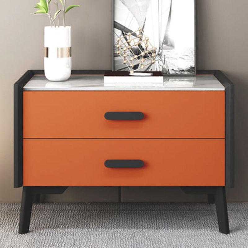 Contemporary Bedroom Stone Storage Chest Vertical Chest with Black Legs