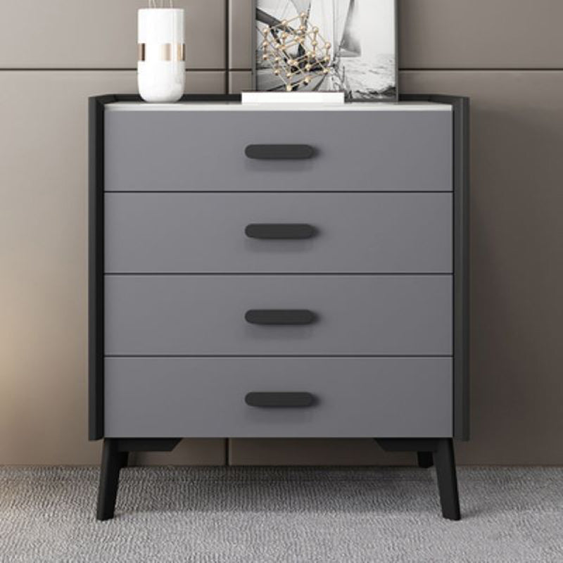 Contemporary Bedroom Stone Storage Chest Vertical Chest with Black Legs