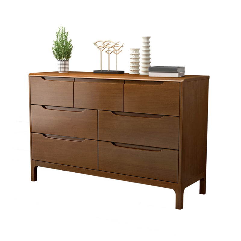 Rubber Wood Contemporary Chest Home Storage Chest with Drawers