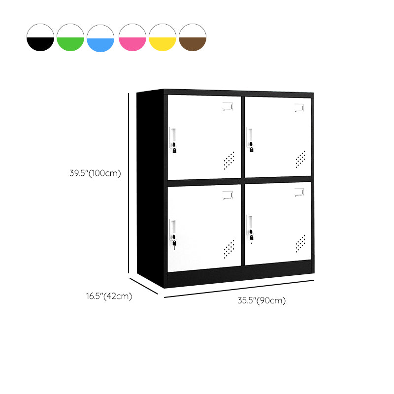 35.4"L x 16.5"W x 39.4"H Modern Wardrobe Armoire Steel Storage Cabinet