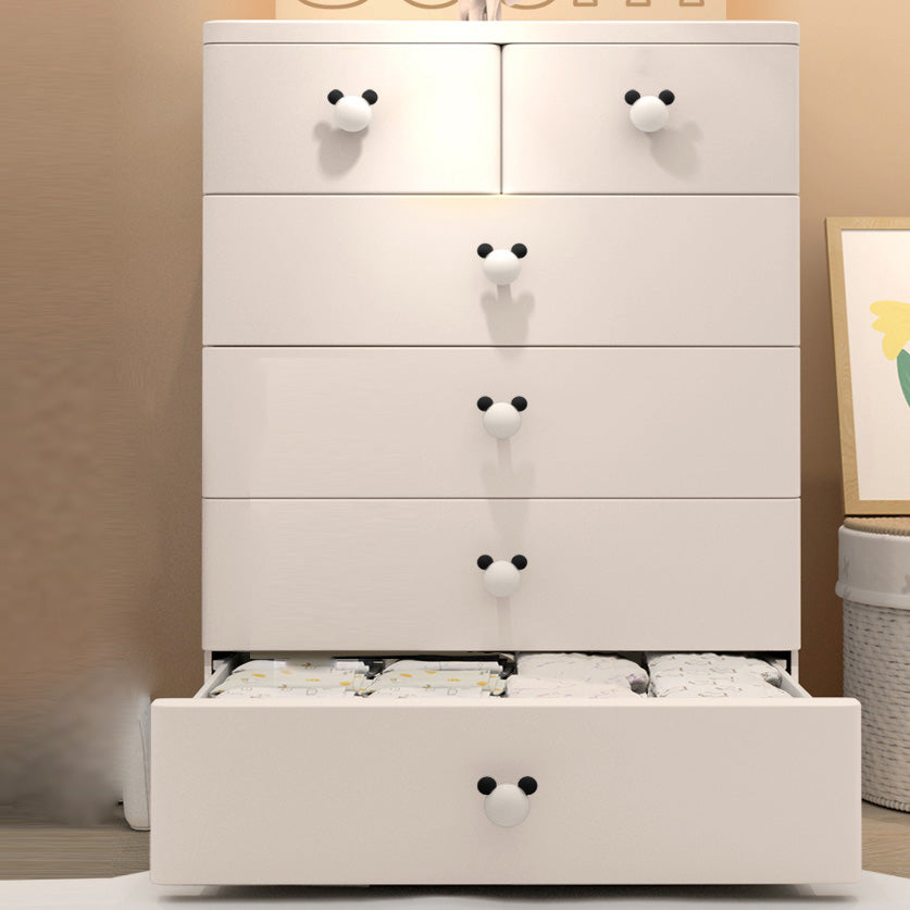 Plastic Matte Finish Non-Hanging Armoire Modern Storage Cabinet with Drawers