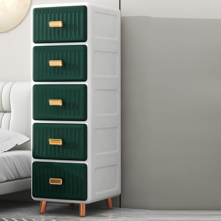 Bedroom Plastic Matte Finish Storage Cabinet Contemporary Cabinet with Metal Legs