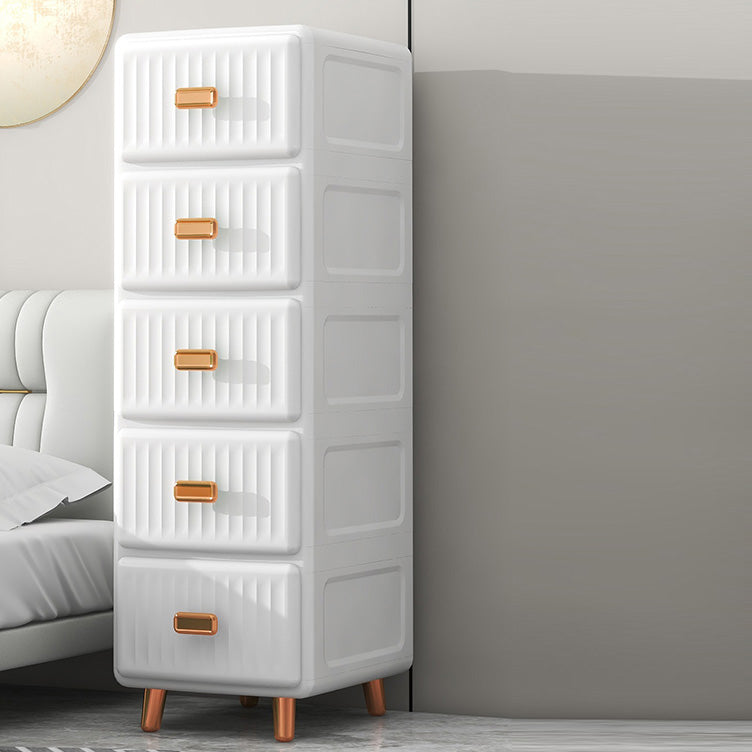 Bedroom Plastic Matte Finish Storage Cabinet Contemporary Cabinet with Metal Legs