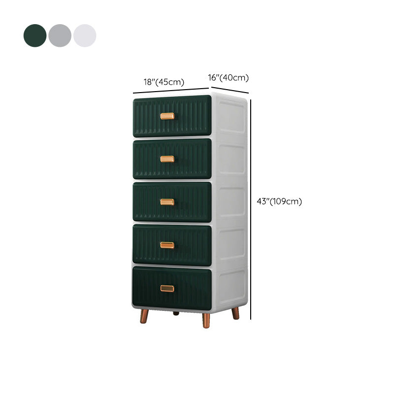 Bedroom Plastic Matte Finish Storage Cabinet Contemporary Cabinet with Metal Legs