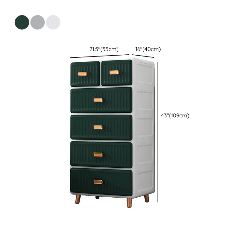 Bedroom Plastic Matte Finish Storage Cabinet Contemporary Cabinet with Metal Legs