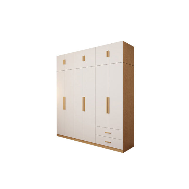 Contemporary Style Wardrobe Wooden Bedroom Closet with Hinged Door