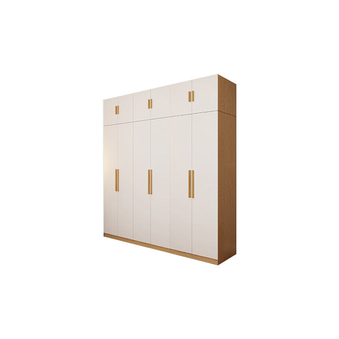 Contemporary Style Wardrobe Wooden Bedroom Closet with Hinged Door