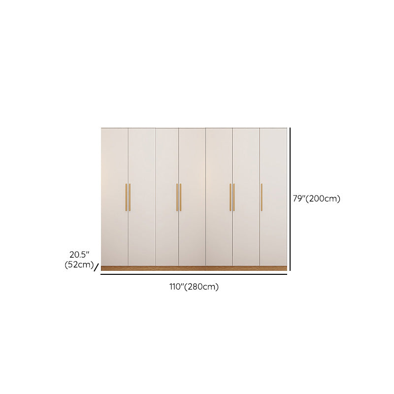 Contemporary Style Wardrobe Wooden Bedroom Closet with Hinged Door