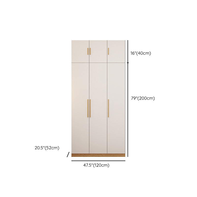 Contemporary Style Wardrobe Wooden Bedroom Closet with Hinged Door