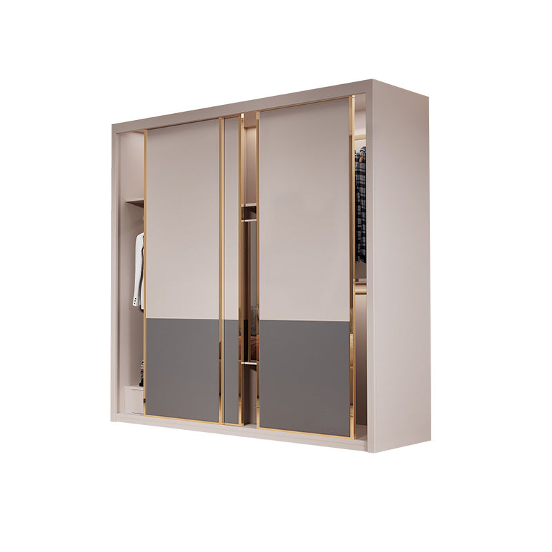 Contemporary Style Wardrobe Wooden Bedroom Wardrobe Closet with Shelves