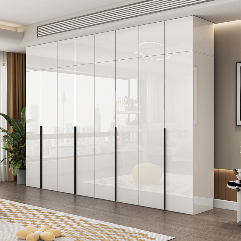 White Colour Wooden Wardrobe Soft Close Drawer Wardrobe Closet for Bedroom