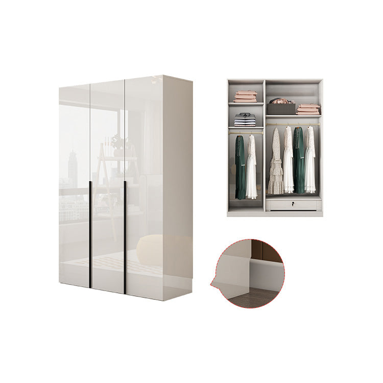 White Colour Wooden Wardrobe Soft Close Drawer Wardrobe Closet for Bedroom