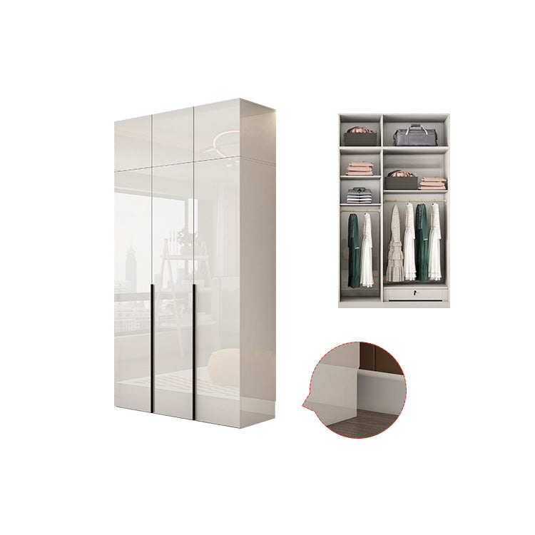 White Colour Wooden Wardrobe Soft Close Drawer Wardrobe Closet for Bedroom