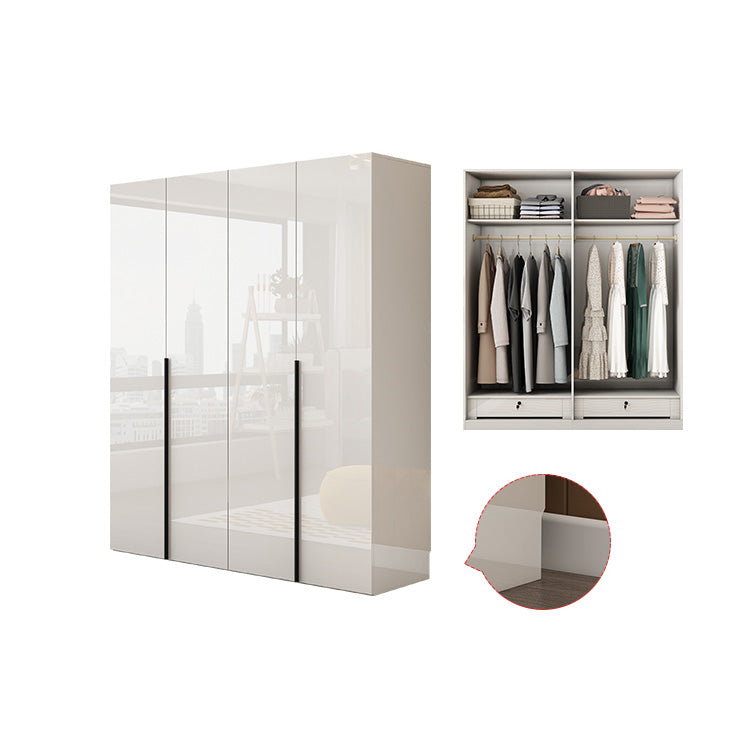 White Colour Wooden Wardrobe Soft Close Drawer Wardrobe Closet for Bedroom