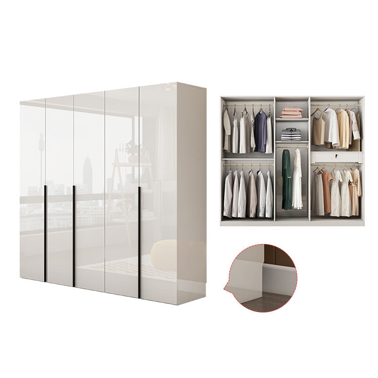 White Colour Wooden Wardrobe Soft Close Drawer Wardrobe Closet for Bedroom