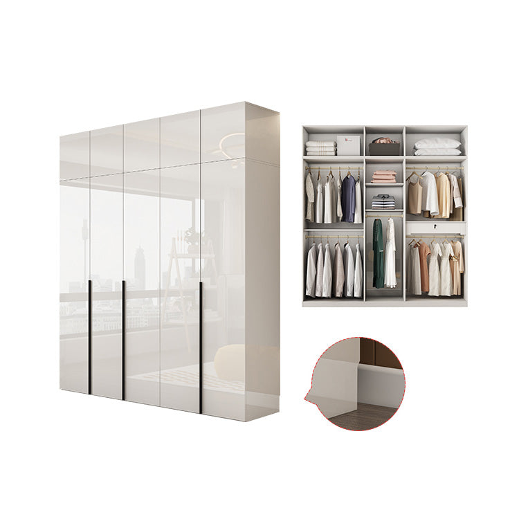 White Colour Wooden Wardrobe Soft Close Drawer Wardrobe Closet for Bedroom