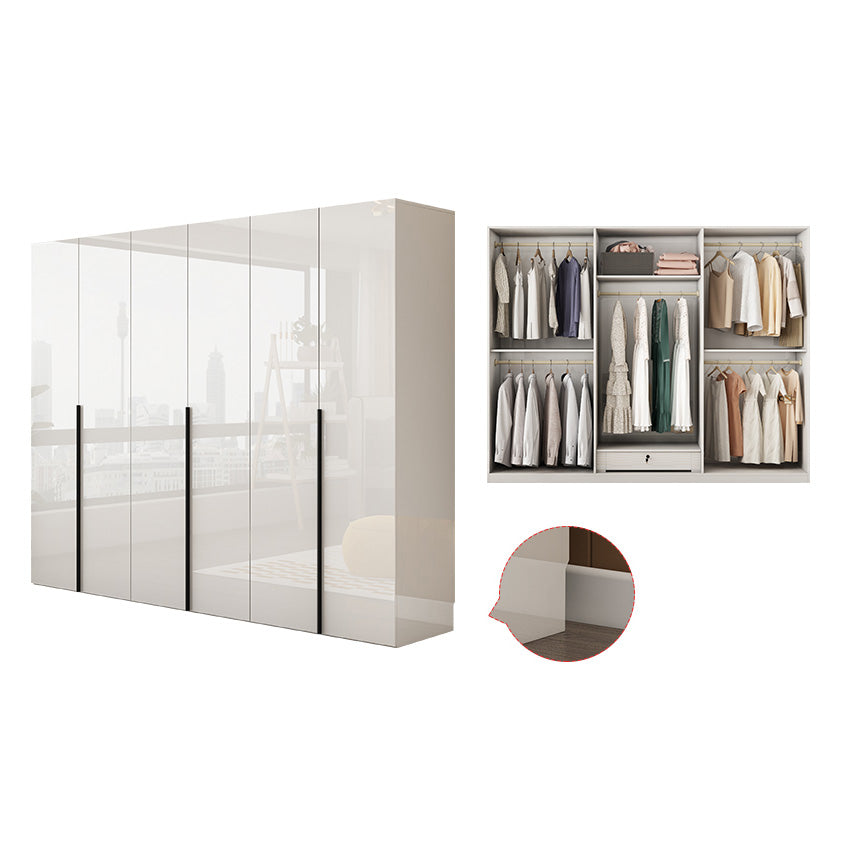 White Colour Wooden Wardrobe Soft Close Drawer Wardrobe Closet for Bedroom