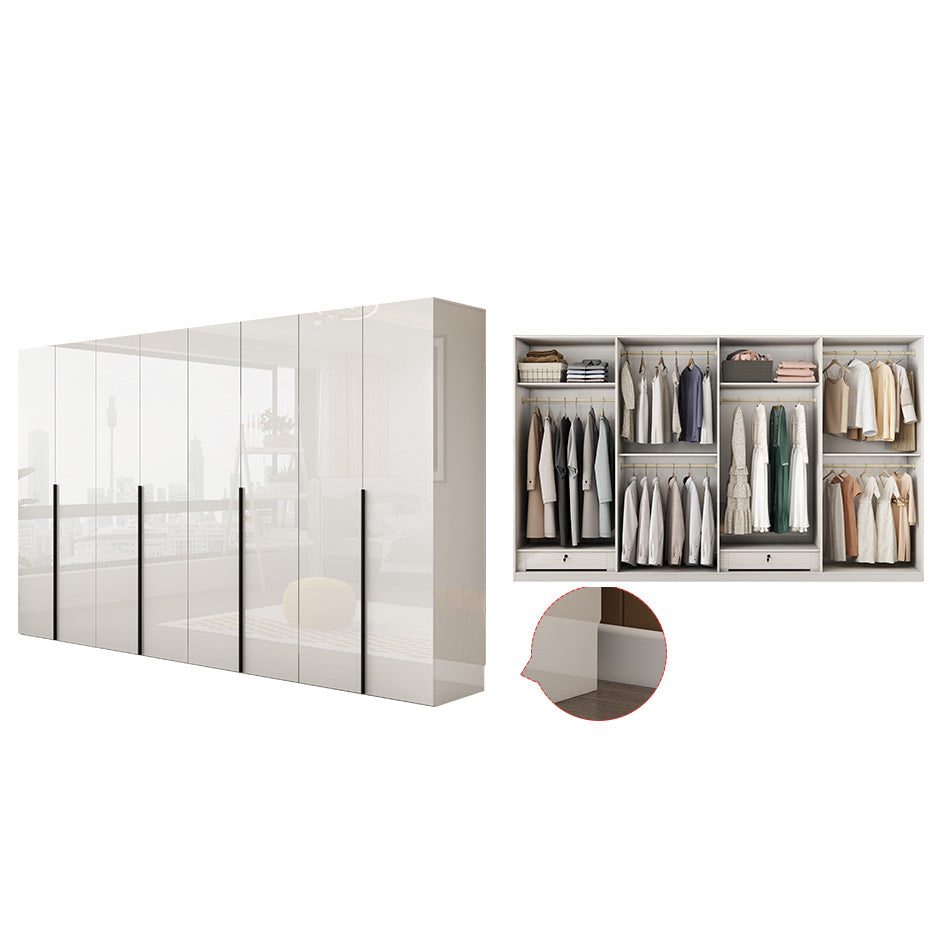 White Colour Wooden Wardrobe Soft Close Drawer Wardrobe Closet for Bedroom