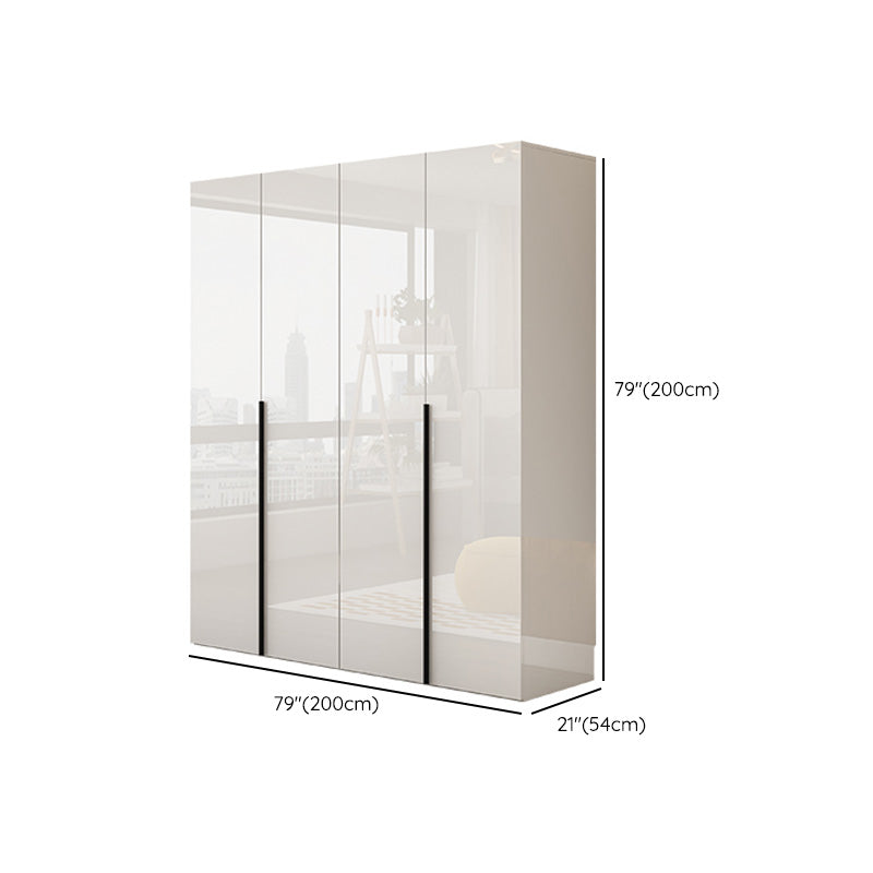 White Colour Wooden Wardrobe Soft Close Drawer Wardrobe Closet for Bedroom