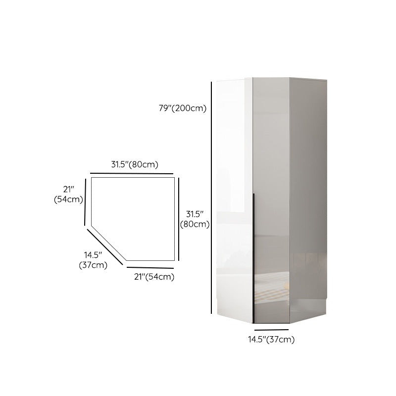 White Colour Wooden Wardrobe Soft Close Drawer Wardrobe Closet for Bedroom