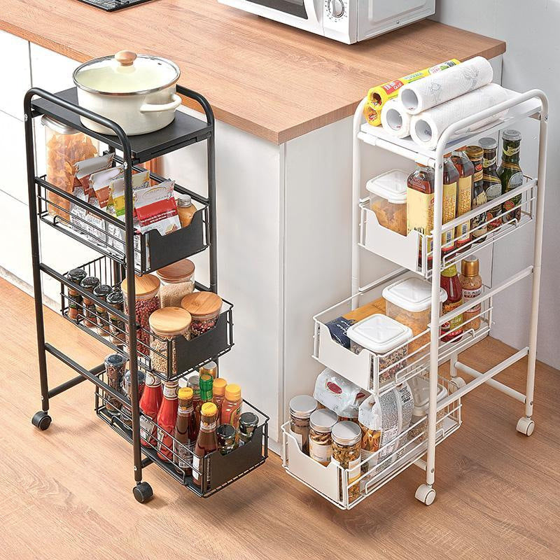 9.5"L x 14"W x 33.5"H Home Dining Metal Prep Table with Basket Open Storage Prep Table