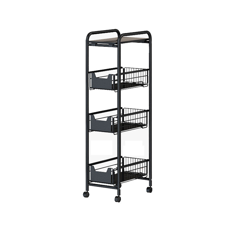 9.5"L x 14"W x 33.5"H Home Dining Metal Prep Table with Basket Open Storage Prep Table