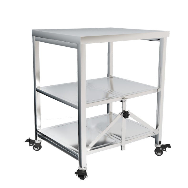 Modern Metal Prep Table Home Kitchen Prep Table with Shelves