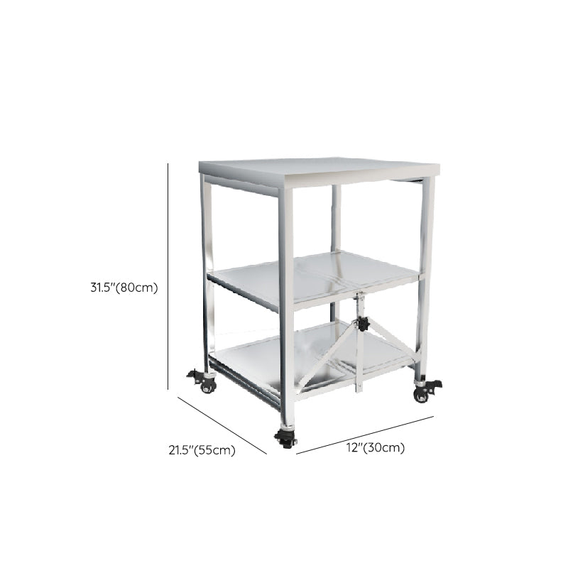 Modern Metal Prep Table Home Kitchen Prep Table with Shelves