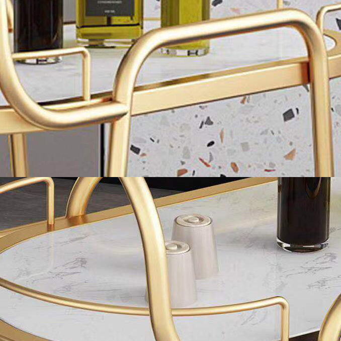 Home Dining Modern Style Prep Table Open Storage Stone Prep Table