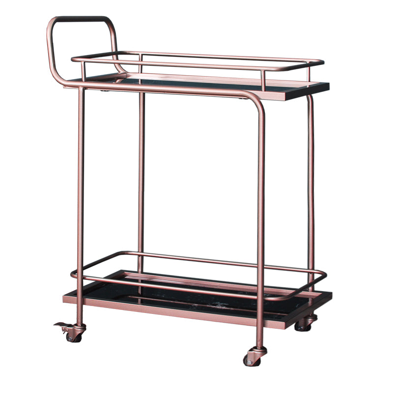 Home Dining Prep Table Modern Rectangular Prep Table with Casters