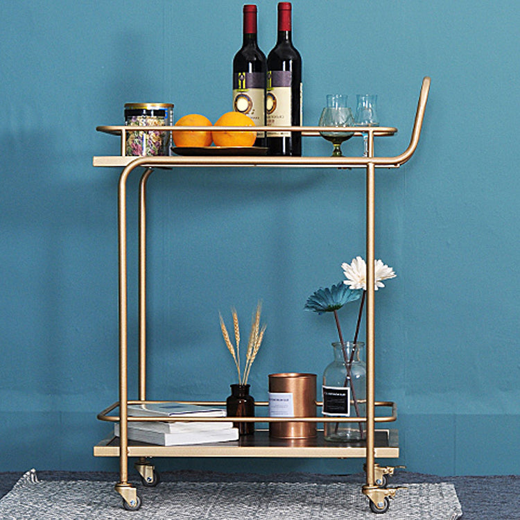 Home Dining Prep Table Modern Rectangular Prep Table with Casters