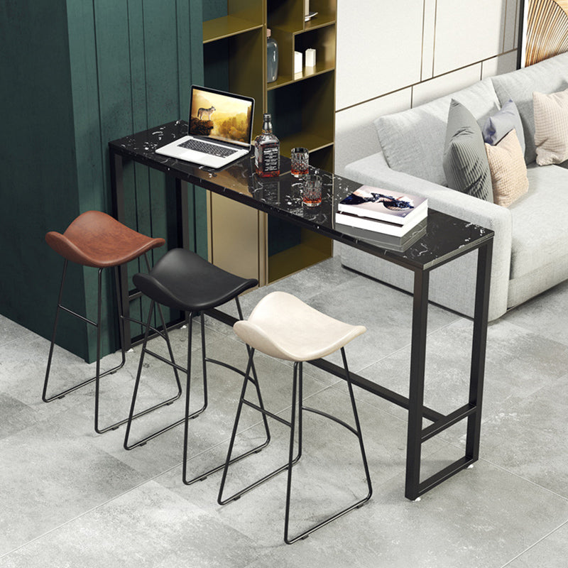 Rectangle Marble Bar Table Set Industrial Style 1/3/5 Pieces Bar Height Bar Set