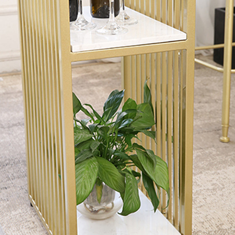 Faux Marble Rectangle Bistro Set Glam Style 1/3 Pieces Bar Height Bar Set