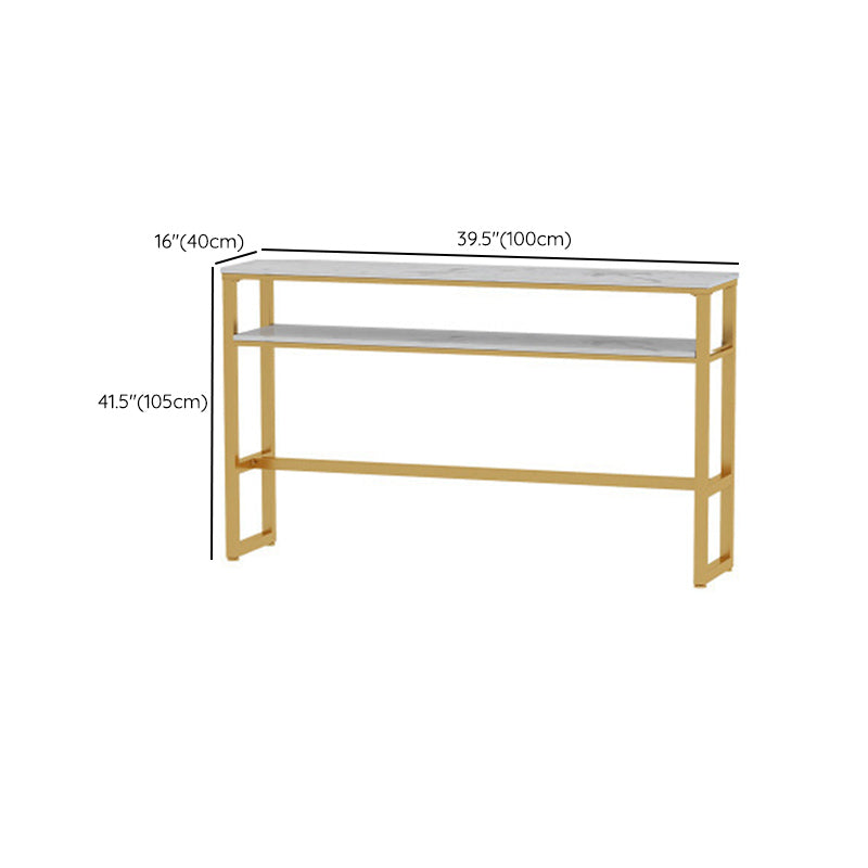 Glam Style Bar Set 1/2/3/5 Pieces Faux Marble Rectangle Counter Set