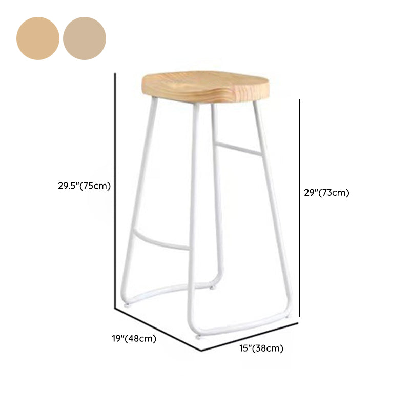 Modern Bar Table Set 1/5/6 Pieces Wood Rectangle Bar Table with Backless Stools