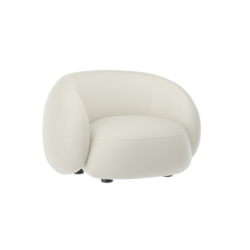 Scandinavian White Sectional Sofa with Tight Back in Pine Wood