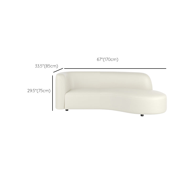 Scandinavian White Sectional Sofa with Tight Back in Pine Wood