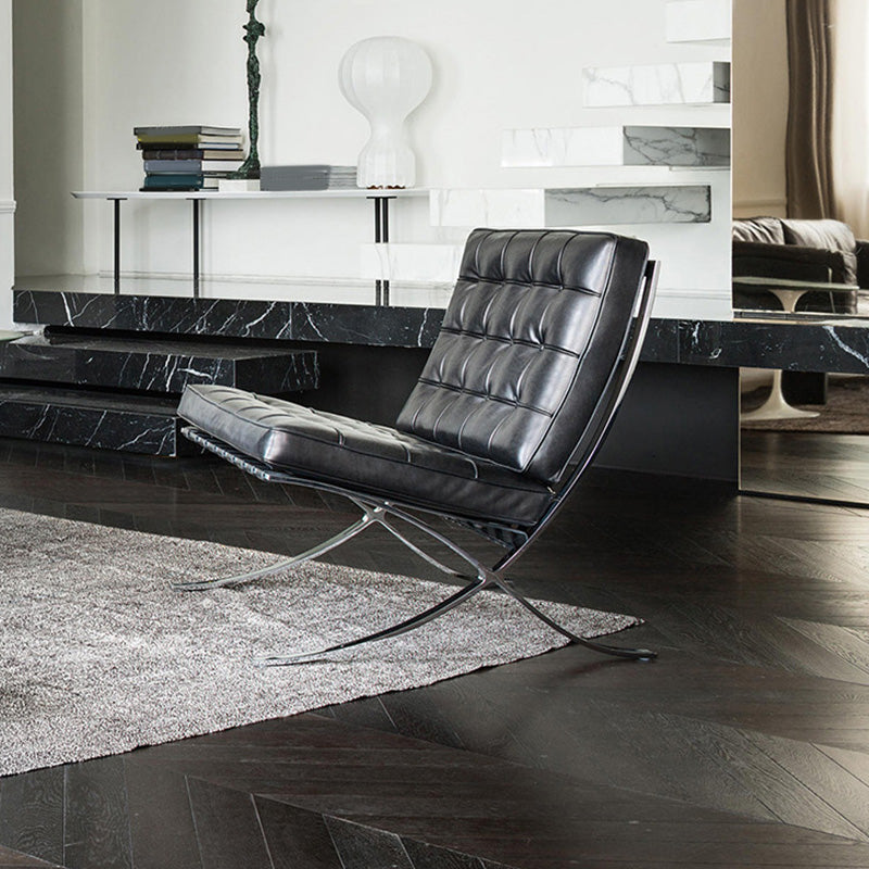 Armless Leather Sofa 30.70 " DTufted Sofa for Living Room with Metal Legs
