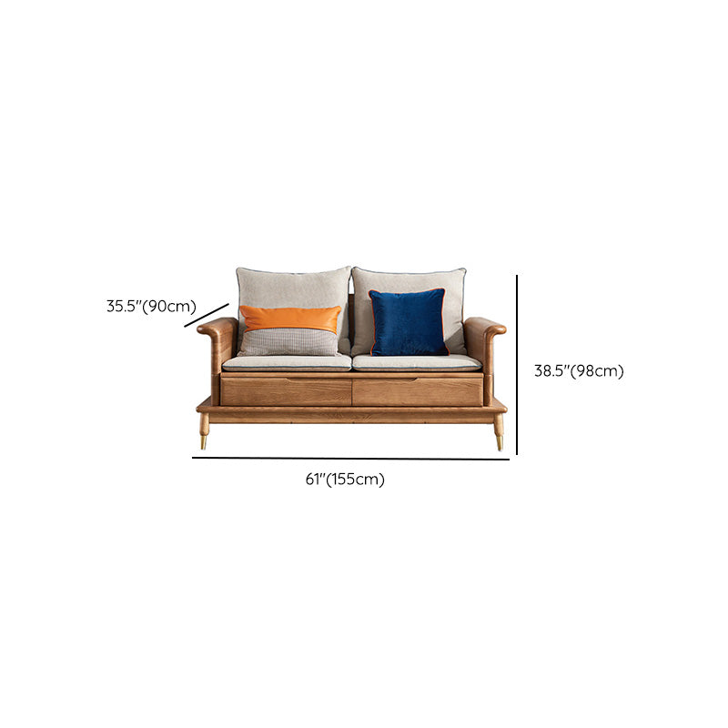 Country/Farmhouse sofa Fabric  Living Room Rolled Arm Seating