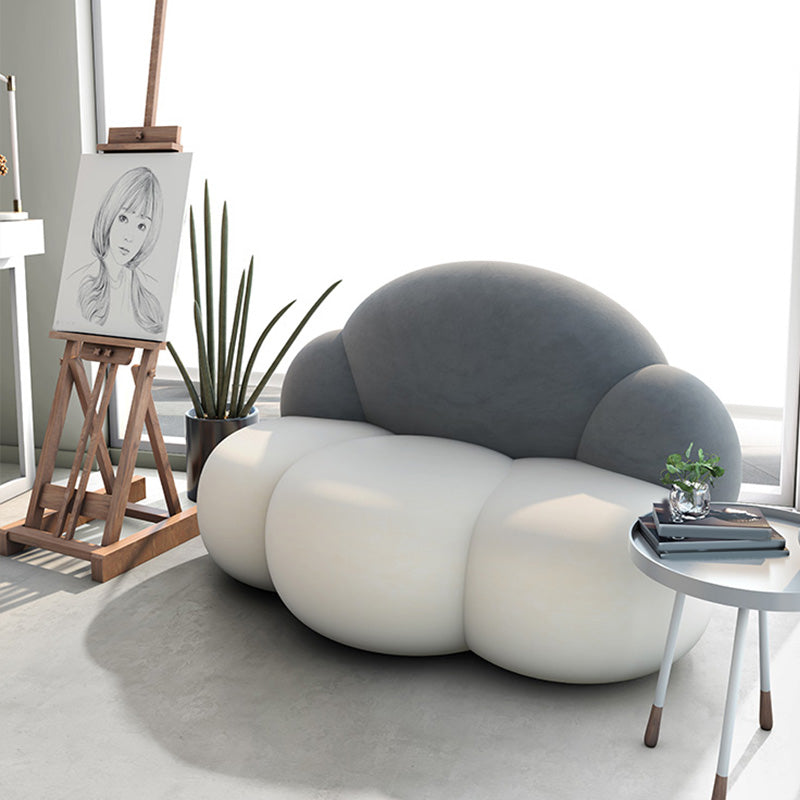 Armless Cushions Seating Standard Sofa in white for Bonus Room
