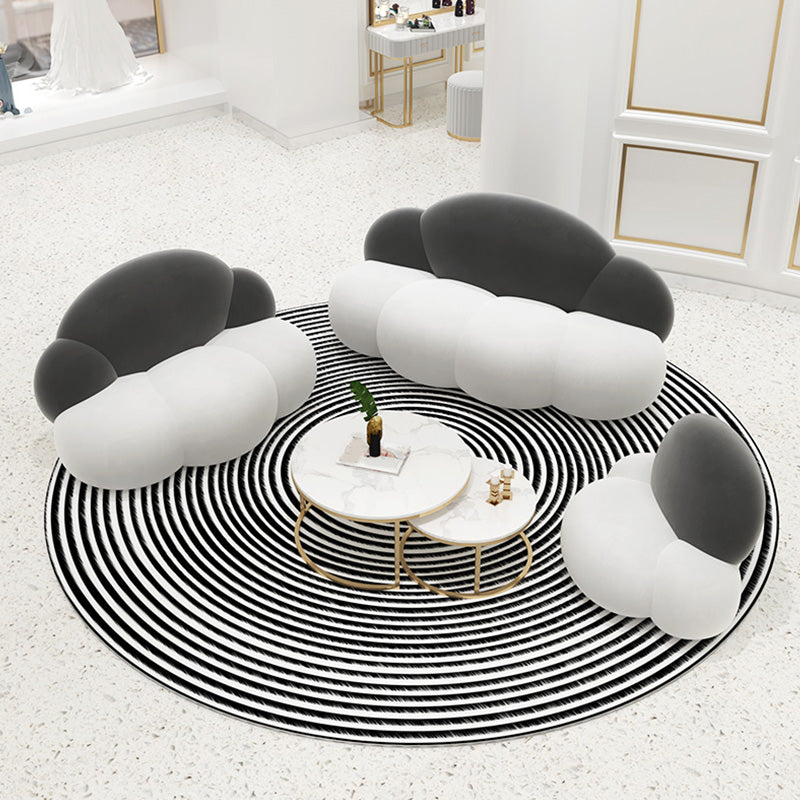 Armless Cushions Seating Standard Sofa in white for Bonus Room