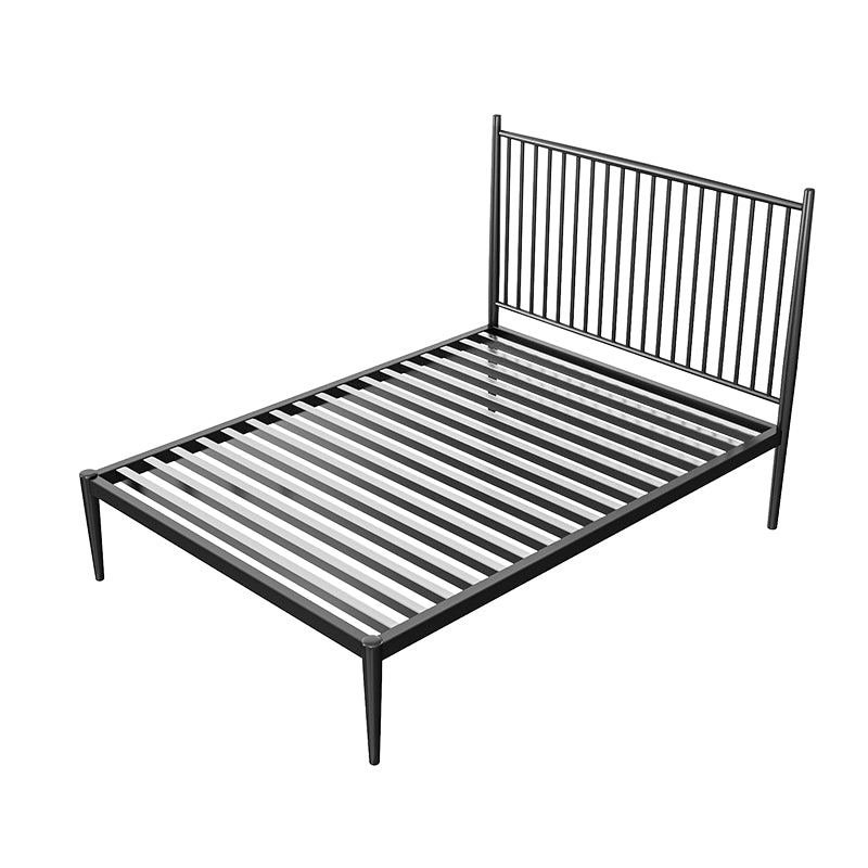 Contemporary Metal Open-Frame Bed Slat Rectangular Slat Bed with Metal Legs