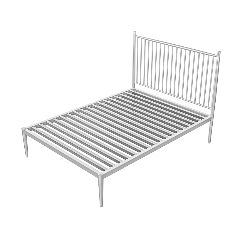 Contemporary Metal Open-Frame Bed Slat Rectangular Slat Bed with Metal Legs
