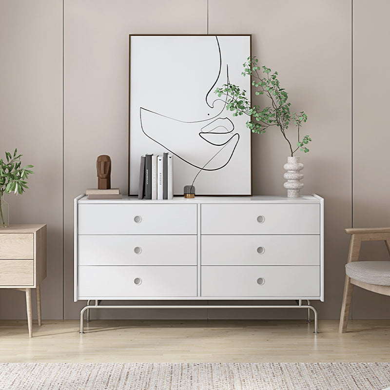 Mid-Century Modern Accent Chest with  Drawers and Straight Legs in Brone